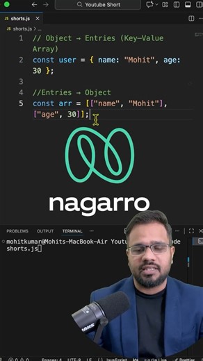 Convert Object to Key–Value Array | Object.entries Explained #coding #interview #dsa