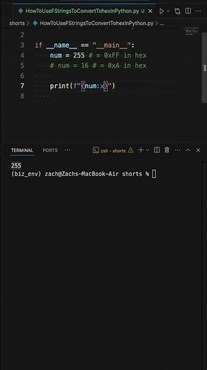 How To Display A Number As Hex Using F-Strings