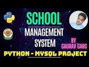 School management system | python mysql project
