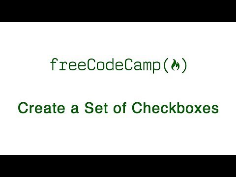 Basic HTML and HTML5: Create a Set of Checkboxes | freeCodeCamp