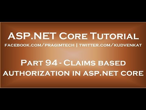 Claims based authorization in asp net core