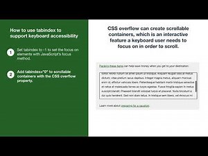 When and how to use tabindex for better accessibility