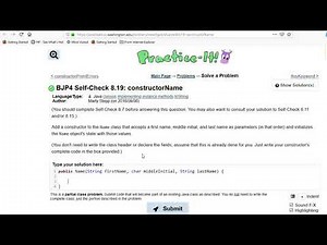 Building Java Programs Ch 8 Self-Check 8.19 constructorName