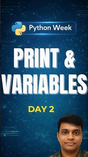 👉 Print & Variables 🐍 | Python Basics Day 2