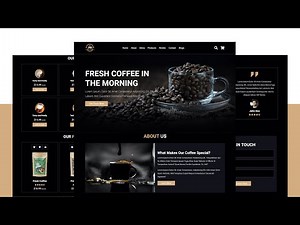 How To Make A Responsive Coffee Shop Website Design Using HTML - CSS - JavaScript || From Scratch