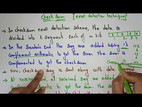 Checksum | Error detection | Data Link layer | CN | Computer Networks | Lec-52 | Bhanu Priya