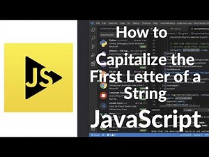 How to Capitalize the First Letter of a String in JavaScript