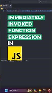 ✅ Immediately Invoked Function Expression - IIFE Example in JavaScript 🔥 #javascript #webdeveloper