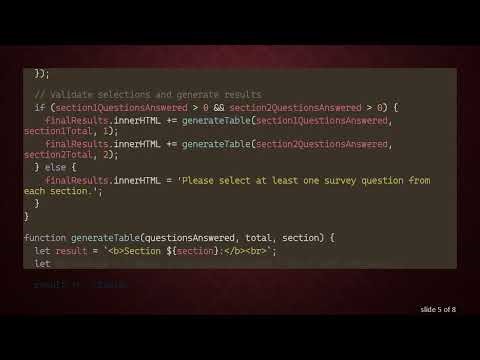 How to Display Results in Table Format Using JavaScript and HTML