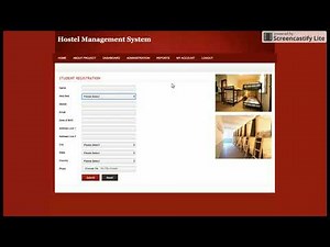 Hostel Management System | PHP and MySQL Project Source Code | PHP MySQL CRUD Project