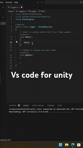 Visual studio code for #unity #tutorial #gamedev