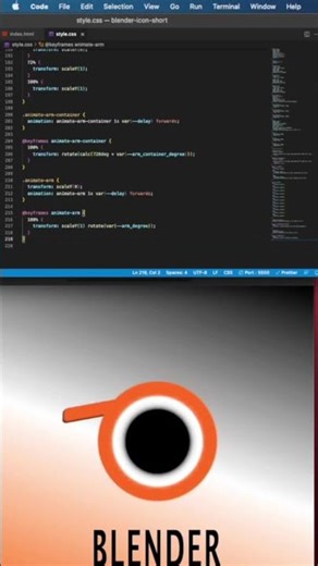 I Built the Blender Logo in Pure HTML/CSS (Then Animated It) #blender #css #frontend