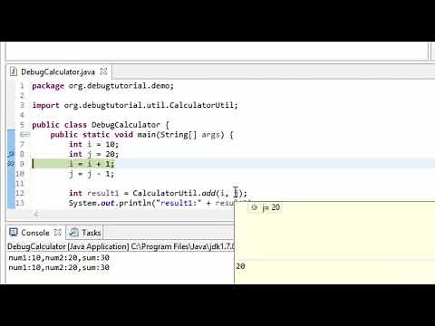 How to debug Java in Eclipse | How to evaluate variables using Evaluate, Inspect and Watch