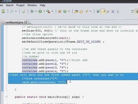 Java Tutorial (How to create a dinamically changing JPanels in one JFrame)