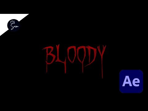 Bloody text animation - After Effect Tutorial - No plugin - Super Easy