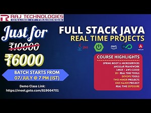 Full Stack Java Real-Time Projects | Build Job-Ready Skills with Hands-On Experience!