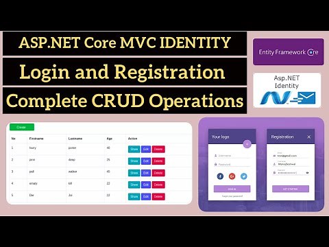 crud operation in asp.net core mvc with Identity