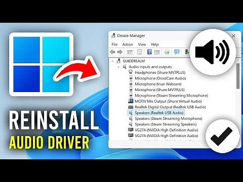 How To Reinstall Audio Drivers In Windows 11 & 10 - Full Guide
