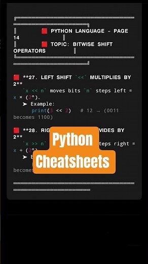 Python Basics | Bitwise shift operators