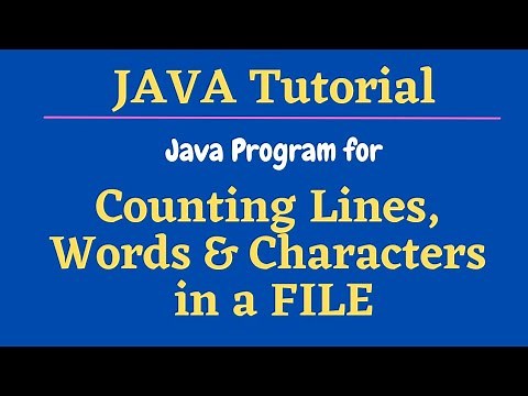 Java Program for counting Lines words and Characters in a File || Java Lab Programs || Java Tutorial