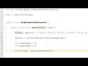 How to Swap 2 Elements of an Array in Java (Simple)