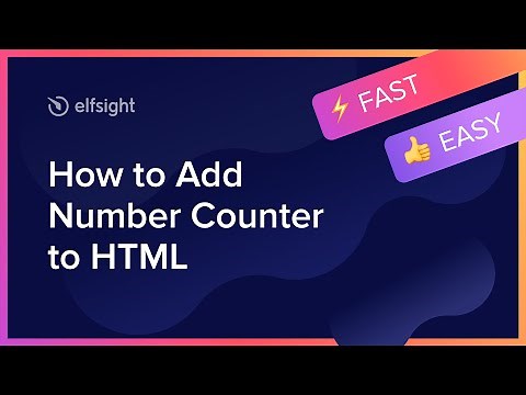 How to Add Number Counter to HTML
