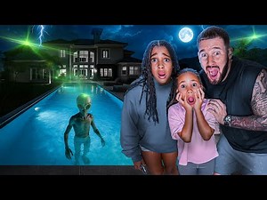 ALIEN Caught SWIMMING in our POOL..