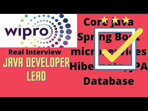 Wipro Live java developer interview questions and answers
