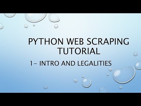 Python Web Scraping Tutorial 1 - Intro