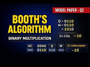 Booth's Algorithm Explained Step-by-Step | Binary Multiplication with Signed Numbers