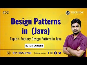 Design Patterns in Java | Factory Design Pattern in Java | TechidZ | By Srinivas