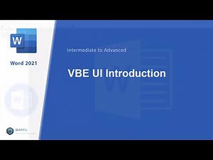 #135 - VBE (Visual Basic Editor) UI Introduction in Microsoft Word