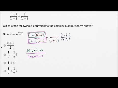 Complex numbers — Harder example | Math | SAT | Khan Academy