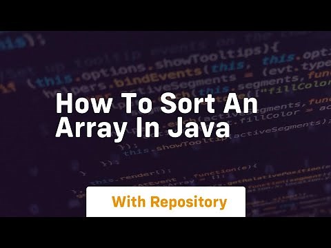 how to sort an array in java