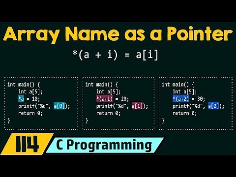 Using Array Name as a Pointer