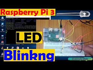 Raspberry pi 3 tutorial #3: Led blinking Python program "Beginners level" pi 3 model