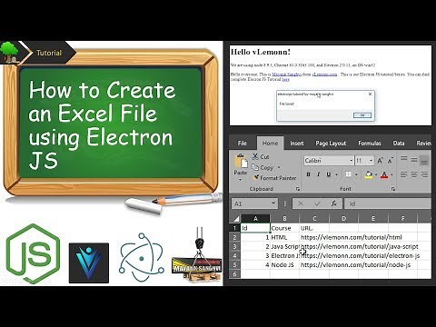 How to Create an Excel File Using Electron JS (Node.js)