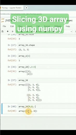 Indexing and slicing 3D array using numpy in python