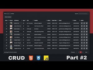 CRUD Operations Including Pagination, Filter List in HTML CSS JavaScript Local Storage. #part2