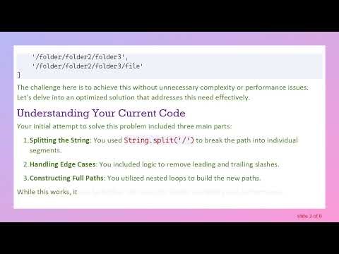 How to Split a Path into Multiple Full Paths in JavaScript