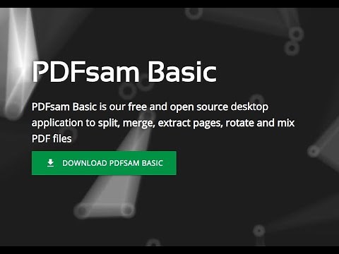 How to merge and split pdf files using PDFSam (Basic) software