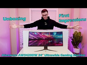 Alienware AW3420DW 34" CURVED Ultrawide Gaming Monitor - Unboxing & First Impressions + Chill Music