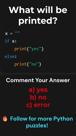 Python If Condition Puzzle — Empty String Trick!