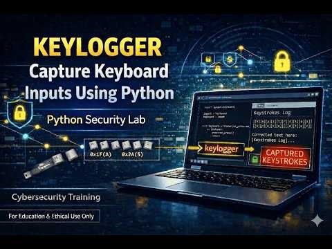 Keylogger | Capture Keyboard Inputs Using Python | Cybersecurity Training