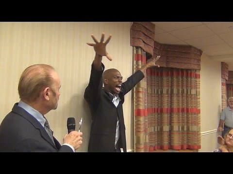 A Voodoo demon tries to curse Bob and the audience as it violently disrupts Bob’s seminar.
