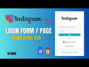Create Instagram Login Page Using HTML CSS | Instagram Login Page Clone Using CSS HTML | 🔥