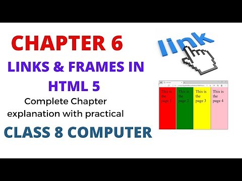 Chapter 6 Links & Frames in HTML 5 | Complete Chapter Easy Explanation l Class 8 Computer