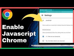 How to Enable Javascript in Google Chrome Easy 2025