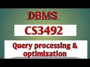 Query processing and optimization in DBMS tamil||CS3492||Anna university reg-2021.