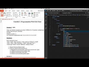 Exercice javascript : Correction d'un examen